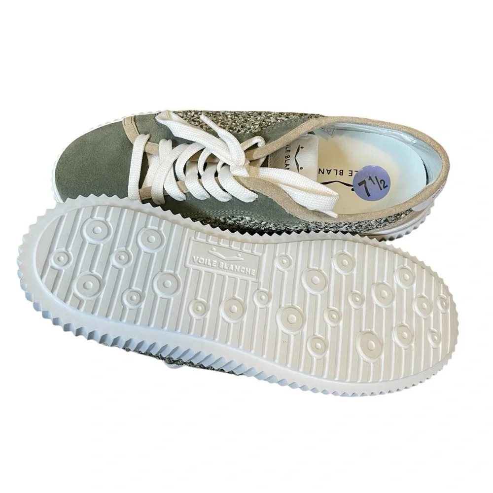 Voile Blanche MAIORCA FLAT SUEDE AND FABRIC SNEAKERS EU38